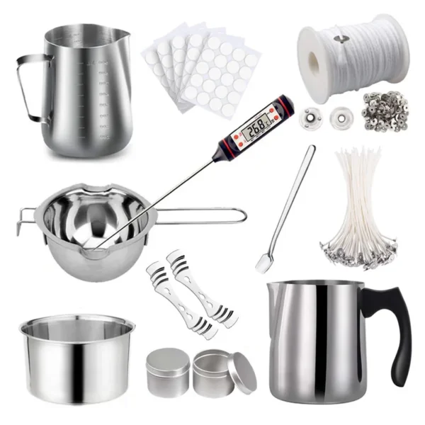Candle Making Kit DIY Craft Tools Pouring Pot Wicks