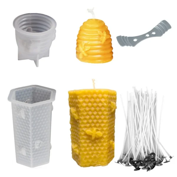 Candle Making Kit 3D Honeycomb Silicone Molds