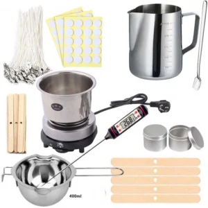 Candle Making Kit: Wax Melting Tools, Molds, Wicks