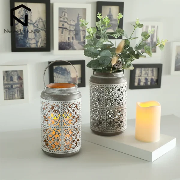 Candle Making Kit - 2Pcs Vintage Metal Candle Holders - Image 4