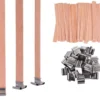 Candle Making Kit: 50pcs Wood Wicks with Holders