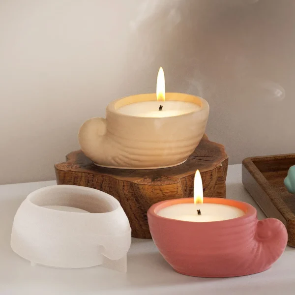 Candle Making Kit - Conch Shape Silicone Mold - Image 4