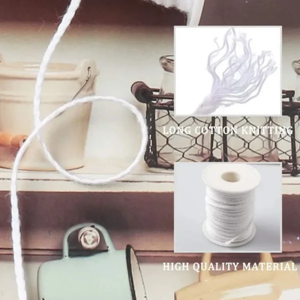 Candle Making Kit - 100Pcs Cotton Wick Holders - Image 2