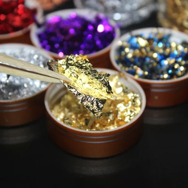 Candle Making Kit: Gold Foil Sequins for Resin - Image 5