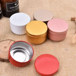 Candle Making Kit: Round Metal Tin Storage Box