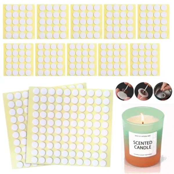 Candle Making Kit - 100PCS Wick Stickers for DIY