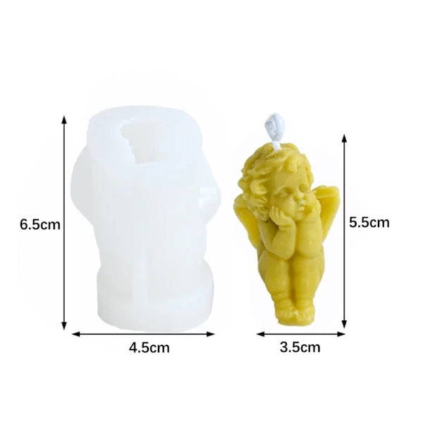 Candle Making Kit: 3D Angel Mold for Decor - Image 7