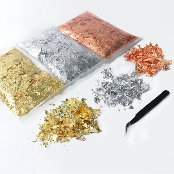 Candle Making Kit: Gold Foil Sequins for Resin - Image 4
