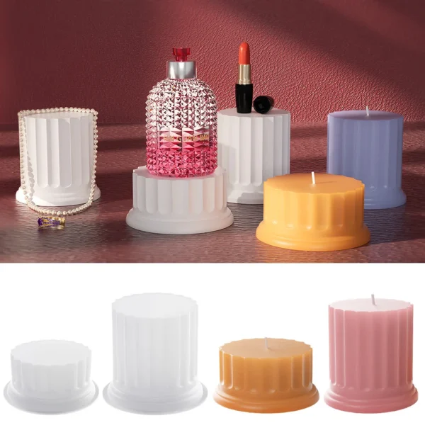 Candle Making Kit: 3D Roman Column Silicone Mold