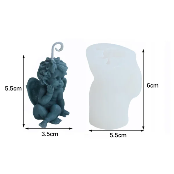Candle Making Kit: 3D Angel Mold for Decor - Image 6