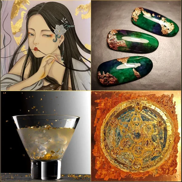 Candle Making Kit: Gold Foil Sequins for Resin - Image 3