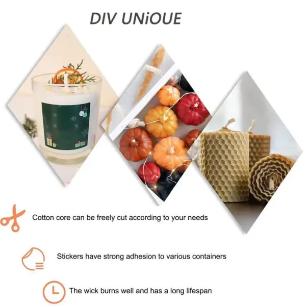 Candle Making Kit – Cotton Wicks Roll for DIY Candles - Image 5