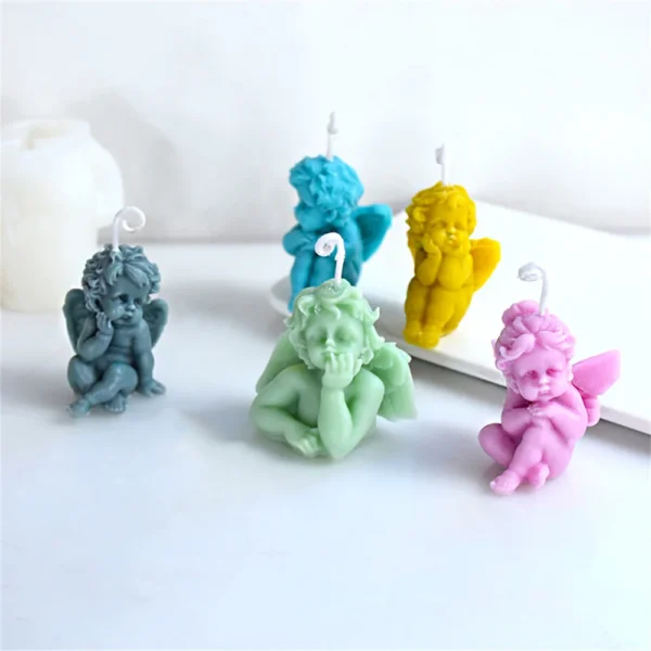 Candle Making Kit: 3D Angel Mold for Decor - Image 2