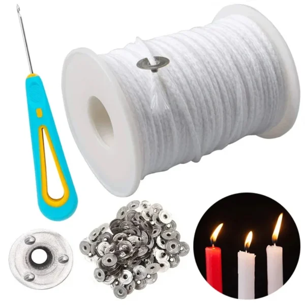 Candle Making Kit - 100Pcs Cotton Wick for DIY Candles