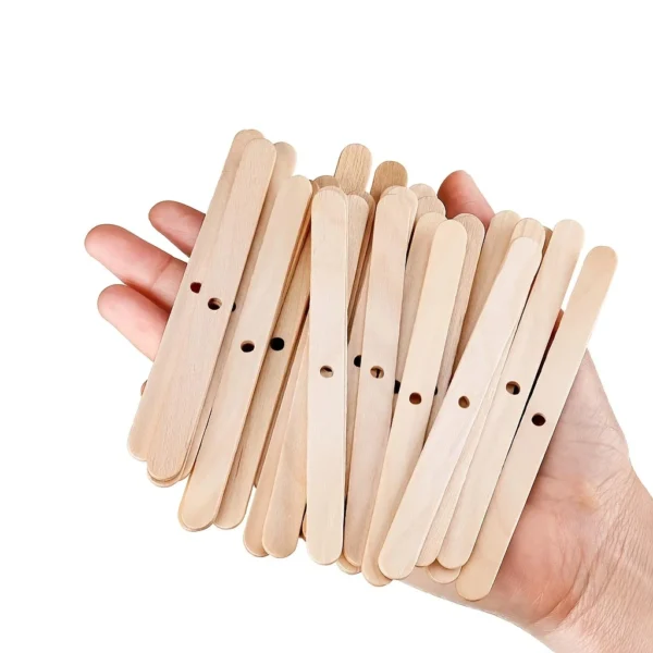 Candle Making Kit - Wooden Wick Holders & Clips - Image 3