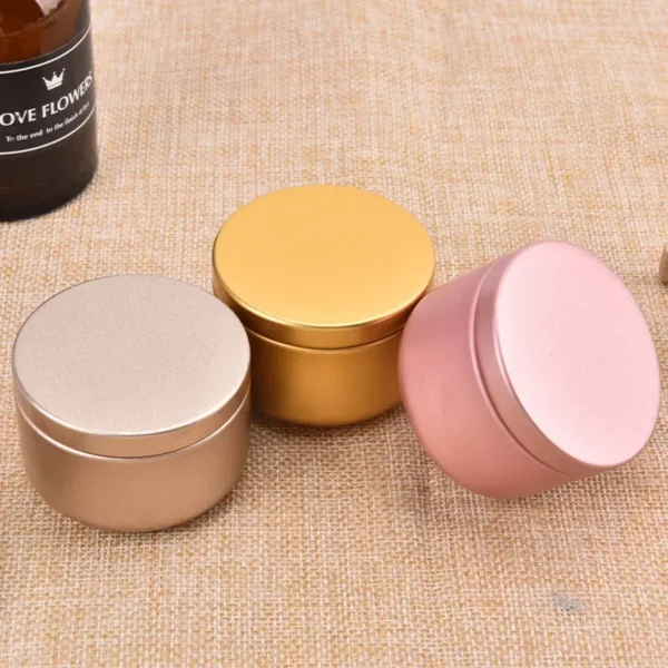 Candle Making Kit: Round Metal Tin Storage Box - Image 2