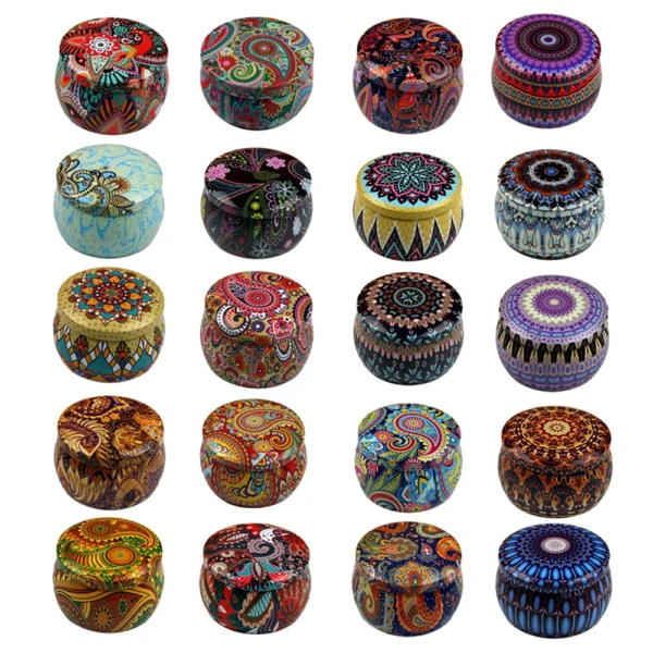 Candle Making Kit: Empty Metal Tin Jars with Lid - Image 4