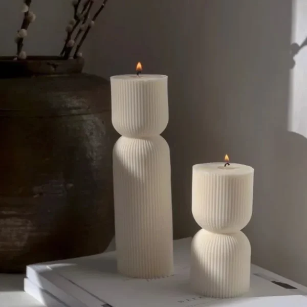 Candle Making Kit - Geometric Cylindrical Silicone Mold - Image 6