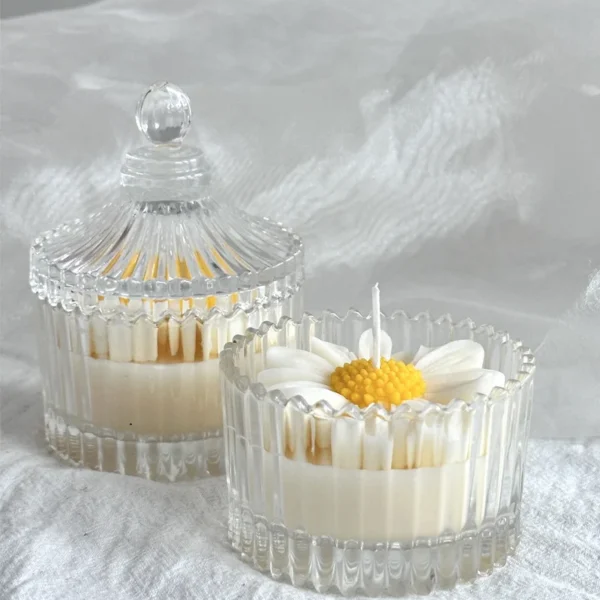 Candle Making Kit – 3D Silicone Daisy Mold for DIY Candles - Image 3