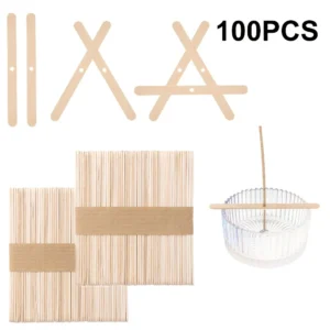 Candle Making Kit - Wooden Wick Holders & Clips