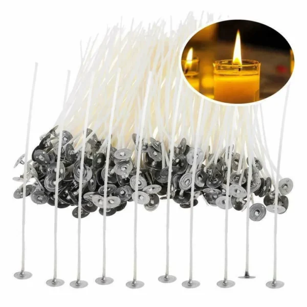 Candle Making Kit: 20 Pre-Waxed Wicks with Sustainers - Image 2