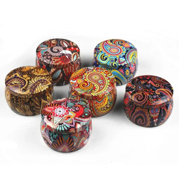 Candle Making Kit: Empty Metal Tin Jars with Lid - Image 6