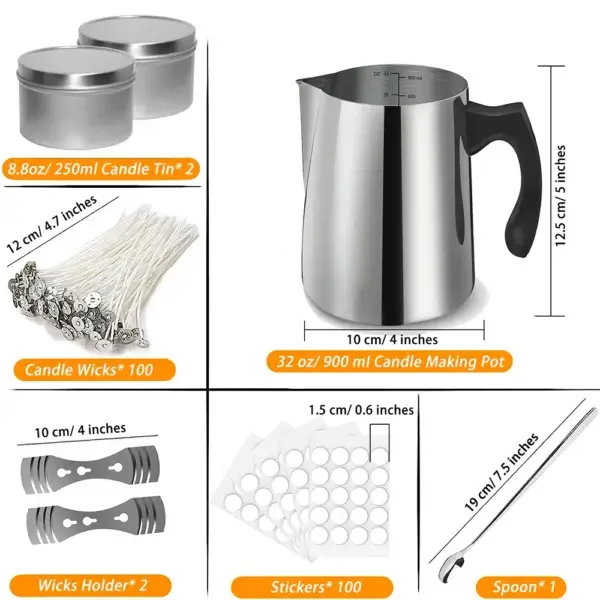 Candle Making Kit Starter Supplies With Pouring Pot - Image 2