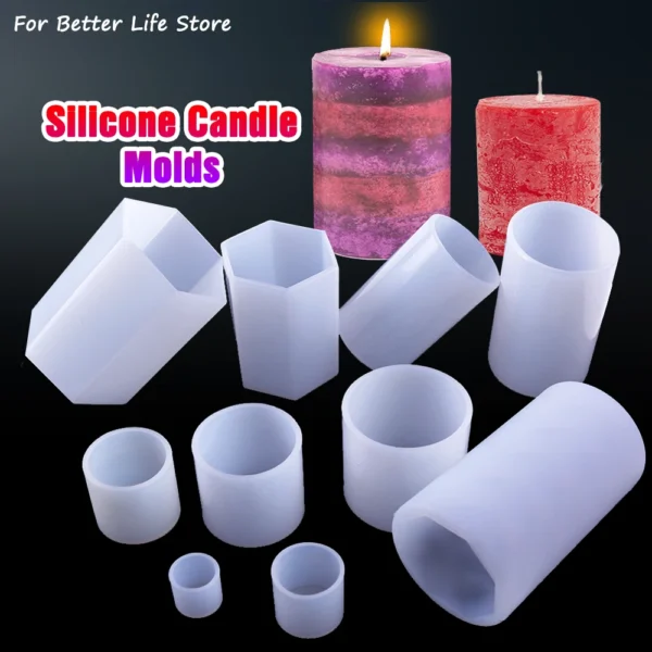 Candle Making Kit - 10 Silicone Molds for Resin