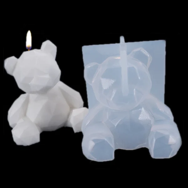 Candle Making Kit - Bear Silicone Mold for DIY - Image 3