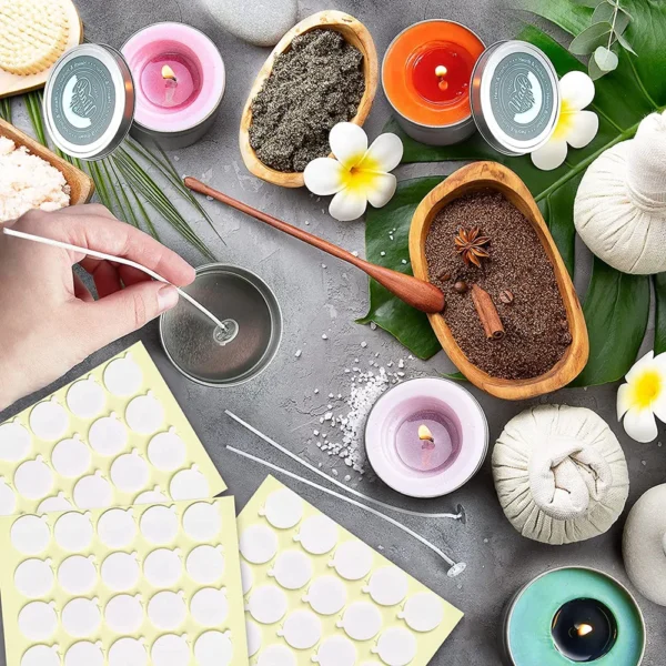Candle Making Kit - 240Pcs Wick Stickers for DIY - Image 4