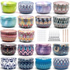 Candle Making Kit – 10 Jars, 50 Supplies With Lids