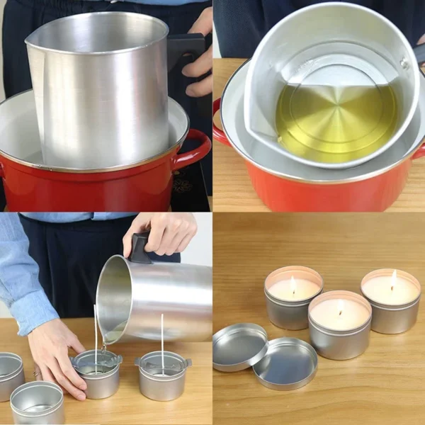 Candle Making Kit: Wax Melting Tools, Molds, Wicks - Image 4