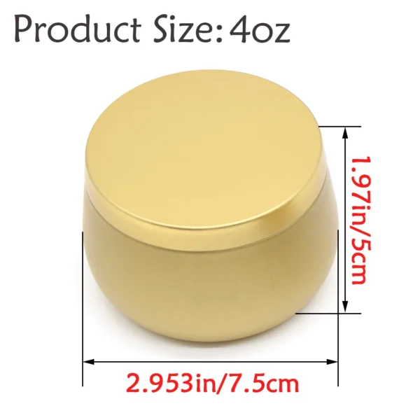 Candle Making Kit – 24PCS 4oz Metal Tins with Lids for DIY - Image 2