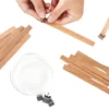 Candle Making Kit: 50pcs Wood Wicks with Holders - Image 5