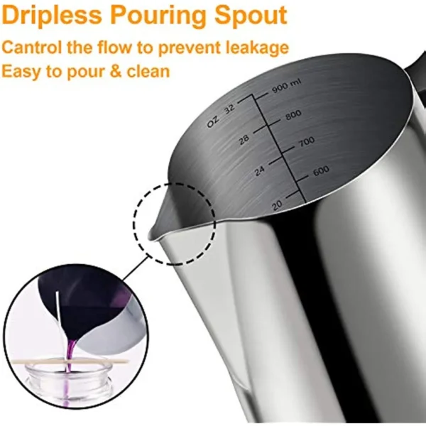 Candle Making Kit – 32oz Stainless Steel Pouring Pot - Image 5