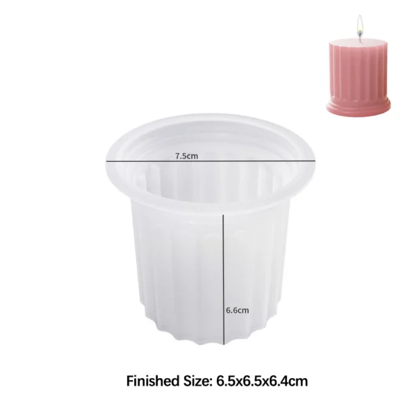 Candle Making Kit: 3D Roman Column Silicone Mold - Image 5