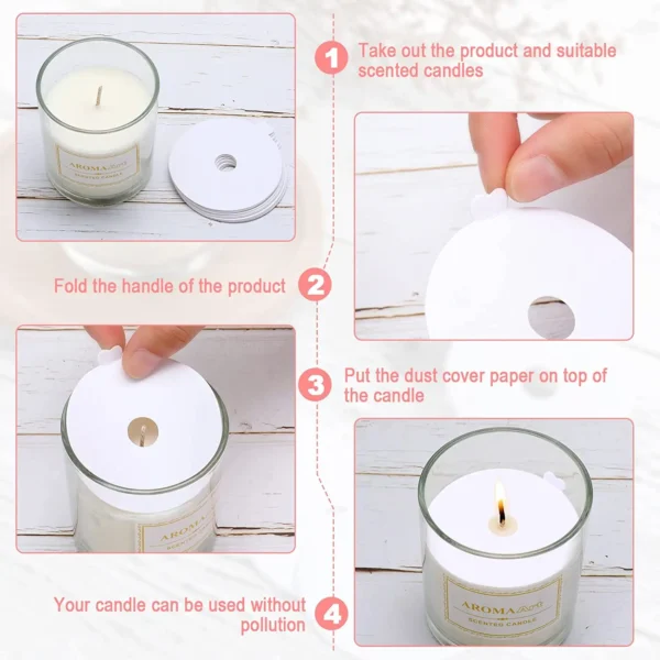 Candle Making Kit - 100pcs Dust Protectors & Lids - Image 6