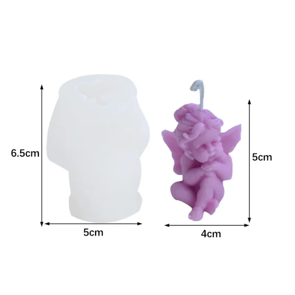 Candle Making Kit: 3D Angel Mold for Decor - Image 5
