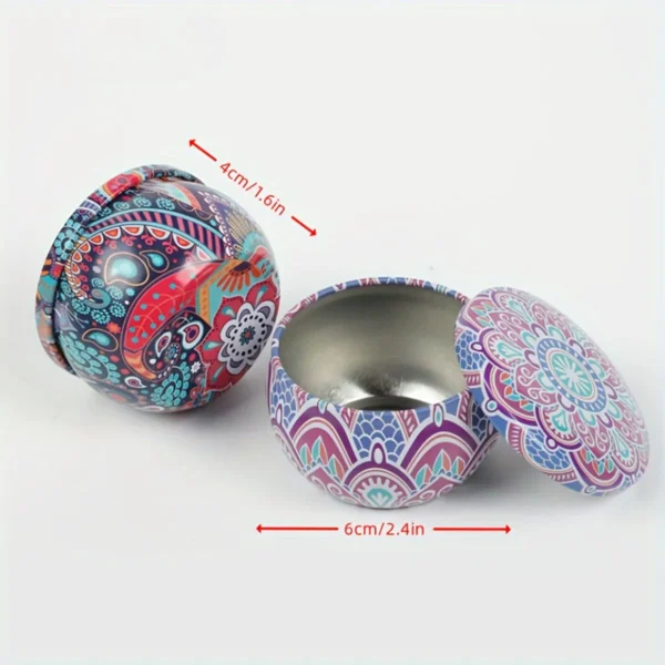 Candle Making Kit: 12pcs Floral Printed Tins with Lids - Image 2