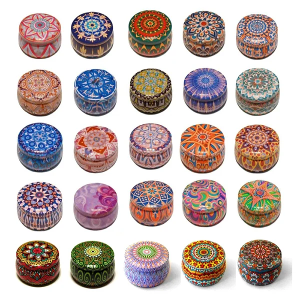 Candle Making Kit: Empty Metal Tin Jars with Lid