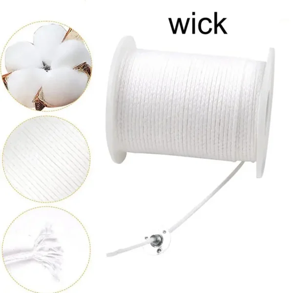 Candle Making Kit: Cotton Wicks Roll for Indoor Use - Image 4
