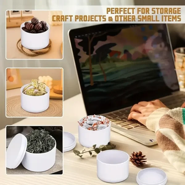 Candle Making Kit: 12pcs 4oz Candle Tins for DI - Image 3