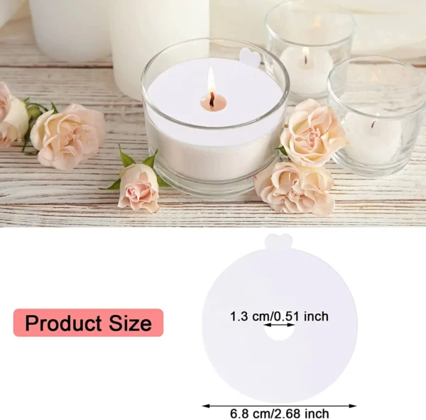 Candle Making Kit - 100pcs Dust Protectors & Lids - Image 5