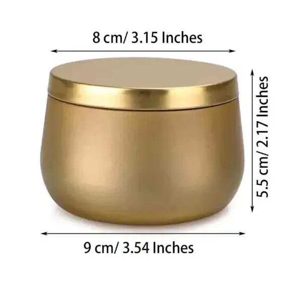 Candle Making Kit - 8 OZ Metal Tins with Lids (24 Pieces) - Image 2