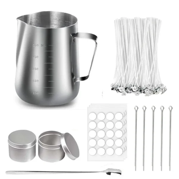 Candle Making Kit - Pouring Pot, Wicks & Stickers - Image 2