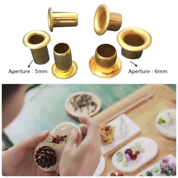 Candle Making Kit: 20Pcs Wax Buttonhole Eyelets - Image 4