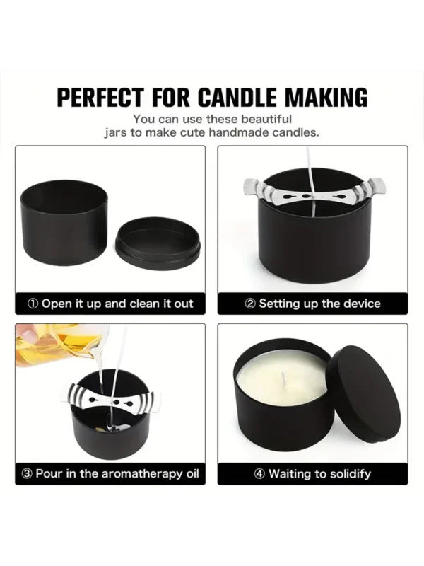 Candle Making Kit: 12pcs 4oz Candle Tins for DI - Image 4