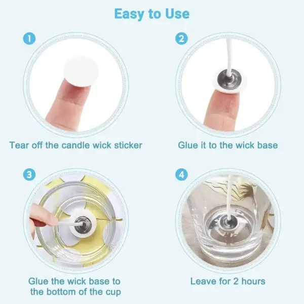 Candle Making Kit - 100PCS Wick Stickers for DIY - Image 3
