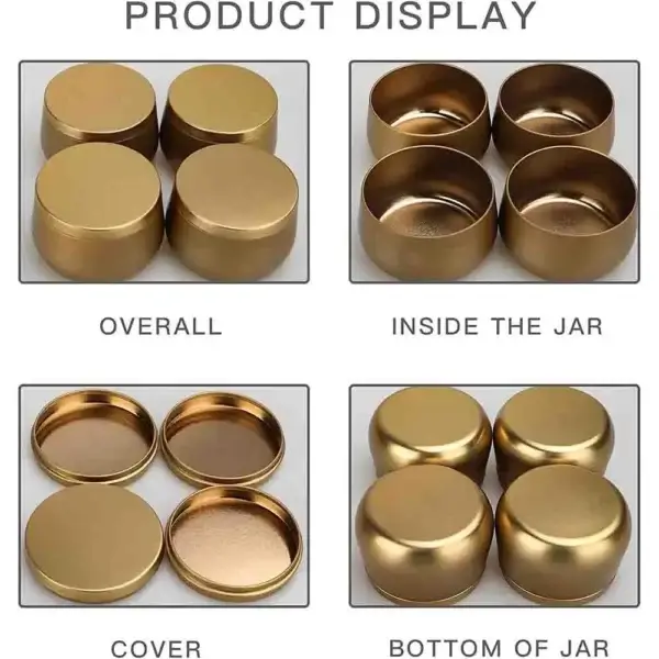 Candle Making Kit - 8 OZ Metal Tins with Lids (24 Pieces) - Image 4