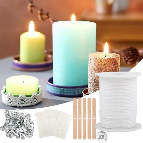 Candle Making Kit – Cotton Wicks Roll for DIY Candles - Image 2